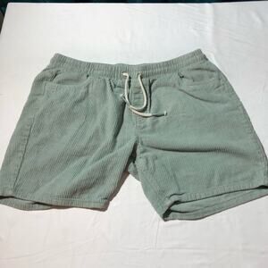 Drill Essentials L wide wale light blue elastic waist corduroy shorts skater